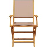  7-dijelni vrtni blagovaonski set smeđesiva od tkanine i drva | shoptok.hr