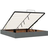 vidaXL Otomanski krevet s madracem i LED tamnosivi 160x200cm tkanine | shoptok.hr