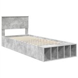  Krevetna konstrukcija s policom Betonski sivi 70 x 190 cm | shoptok.hr