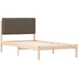  Krevetni okvir s tapiciranim uzglavljem Sivo-smeđa 100 x 200 cm | shoptok.hr