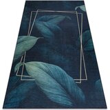 RugsX Preproge ANDRE 1170 pralna preproga Listi, kocka geometrija 80x150 cm Modra | Shoptok.si