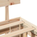 vidaXL Konstrukcija postelje Rjava 140 x 190 cm Masivno borovo les | Shoptok.si