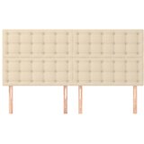 Uzglavlje krem boje 160x5x118/128 cm tkanina | shoptok.hr
