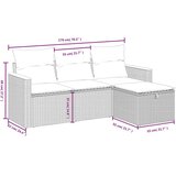  4-dijelni set vrtnih sofa s jastucima bež od poliratana | shoptok.hr