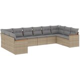  10-dijelni set vrtnih sofa s jastucima bež od poliratana | shoptok.hr