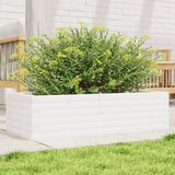 Maison Chic Vrtno cvetlično korito - Cvetlični Lonec belo 90x40x23 cm trdna borovina, (21789132) | Shoptok.si