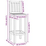 Barska stolica 2 pcs smeđa čvrsto teak drvo | shoptok.hr