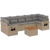 vidaXL 8-dijelni set vrtnih sofa s jastucima bež od poliratana | shoptok.hr