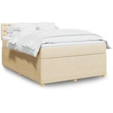 Krevet s oprugama i madracem krem 140x200 cm od tkanine | shoptok.hr