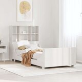 vidaXL Knjižna postelja brez vzmetnice bela 90x200 cm trden les | Shoptok.si