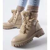 Gemre Beige boots with decorative fur Quarto | Shoptok.si