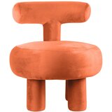 Leitmotiv Oranžen žameten fotelj Abrazo – | Shoptok.si