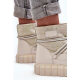 GOE Quilted Snow Boots Embellished with Rhinestones Women's | ePonuda.com
