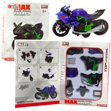  Motocikl za sastavljanje od vijaka, metal 1:14, zeleno-plavi | shoptok.hr