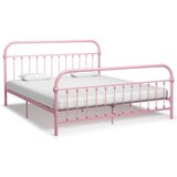 Maison Chic Posteljni okvir - Dvoposteljna postelja - Zakonska postelja roza kovinski 180x200 cm-J5364, (21760629) | Shoptok.si