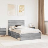  Konstrukcija postelje z vzglavjem Siva Sonoma 120 x 200 cm, (5000104297) | Shoptok.si