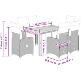  7-dijelni vrtni bistro set od poliratana s jastucima crni | shoptok.hr