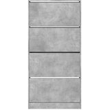 Ormarić za cipele s 4 ladice siva boja betona 80x21x163,5 cm | Eponuda.com