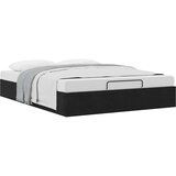 vidaXL Otomanski posteljni okvir brez vzmetnice Črna 140x190 cm Velvet | Shoptok.si