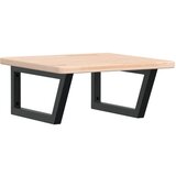 vidaXL Stenska polica za umivalnik jeklo in trdna hrastovina | Shoptok.si