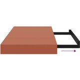  Polica na zidu 2 pcs Crvena 50 x 23 x 4 cm Konstruirano drvo | shoptok.hr
