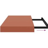  Stenska polica 2 pcs Rdeča 50 x 23 x 4 cm Konstruiran les, (5000200593) | Shoptok.si