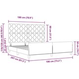 vidaXL krevet od baršuna Ružičasti 180x200 cm | shoptok.hr