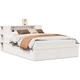 vidaXL Okvir kreveta bez madraca bijeli 140 x 190 cm masivna borovina | shoptok.hr