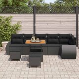  Sjedeća garnitura za vrt 9 kom. Crna poliratan 80 x 80 x 71 cm | shoptok.hr