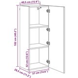 vidaXL TV zidne jedinice Zidne 5 pcs Crni hrast Konstruirano drvo | shoptok.hr