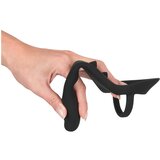 Black Velvets Black Velvet - valoviti analni dildo s penisom i prstenom za testise (crni) | shoptok.hr