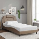  Krevet s madracem boja cappuccina 100 x 200 cm od umjetne kože | shoptok.hr
