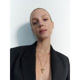 Reserved ogrlica v zlatem odtenku z obeskom v obliki srca - zlata | Shoptok.si