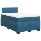  The Living Store Box spring postelja z vzmetnico temno modra 120x200 cm žamet - Box Spring Postelja, (21491361) | Shoptok.si