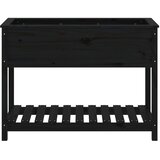  Sadilica s policom crna 111,5x54x81 cm od masivne borovine | Eponuda.com