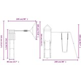 Vanjski set za igru od impregnirane borovine | shoptok.hr