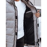 DStreet Men's winter long jacket with hood quilted beige | Shoptok.si