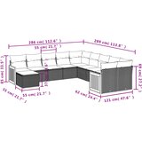  11-dijelni vrtni set s jastucima, sivi poliratan | shoptok.hr