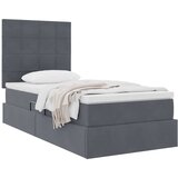  s madracem i skladištem Tamno siva 90 x 200 cm Baršun | shoptok.hr