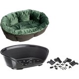  Set Ferplast košare Siesta Deluxe s navlakom Sofà baršun zelena - Set veličina 4: košara + navlaka + noge | shoptok.hr