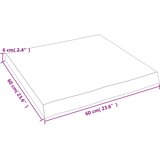 Stolna ploča svjetlosmeđa 60x60x(2-6) cm obrađena hrastovina | shoptok.hr