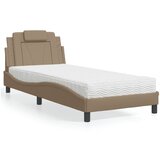  The Living Store Postelja z vzmetnico kapučino 90x200 cm umetno usnje - Postelja, (21441449) | Shoptok.si
