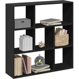 vidaXL Pregrada s knjižno omaro črna 102x29x103,5 cm inženirski les | Shoptok.si