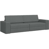 vidaXL Talni kavč postelja 2-v-1 temno siva 245x150x60.5 cm tkanina | Shoptok.si