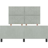vidaXL Krevet Okvir Svjetlosiva 140x190 cm Baršun | shoptok.hr