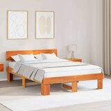  Krevetna konstrukcija s uzglavljem Vosak smeđa 150 x 200 cm | shoptok.hr