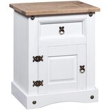 vidaXL Nočna omarica mehiška borovina Corona Range bela 53x39x67 cm Cene