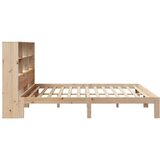 vidaXL Krevet s regalom za knjige bez madraca 180x200 cm od borovine | shoptok.hr
