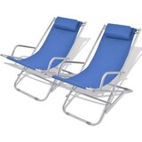  Vrtne podesive stolice 2 kom čelične plave | shoptok.hr