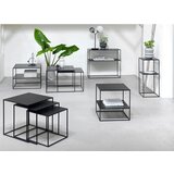 Unique Furniture Črne kovinske mizice v kompletu 2 ks 65x65 cm Pebble – | Shoptok.si
